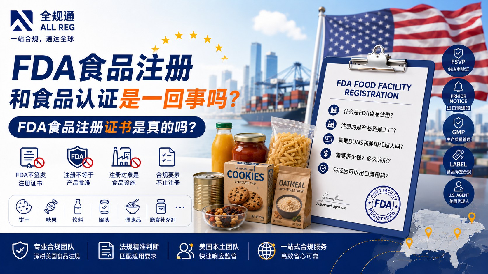 FDA食品注册和食品认证是一回事吗?FDA食品注册证书是真的吗?